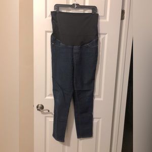 Women’s Maternity Size 12 Regular LOFT Dark Blue Denim Maternity Jeans